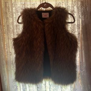 Faux fur hipster vest